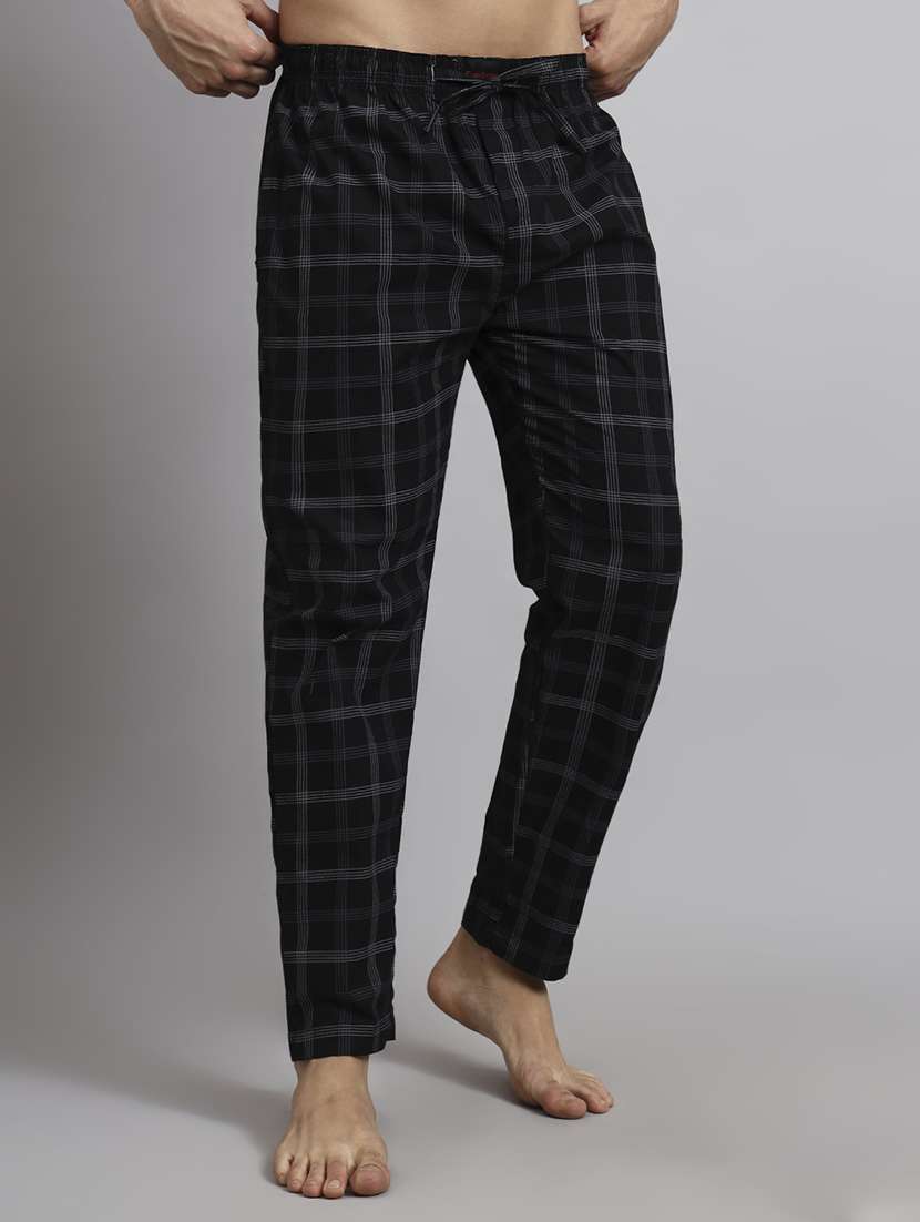 men checkered mid rise loungewear pyjama - 22229823 -  Standard Image - 2