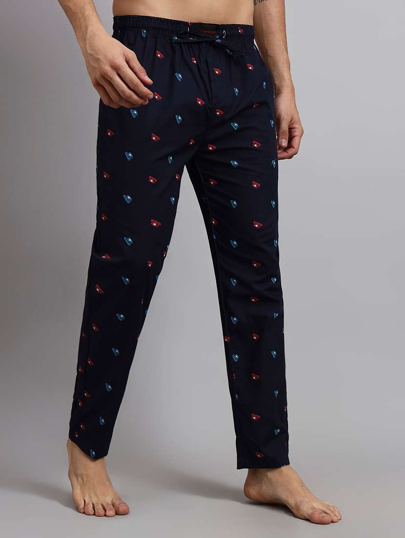 men printed mid rise loungewear pyjama - 22229824 -  Standard Image - 2