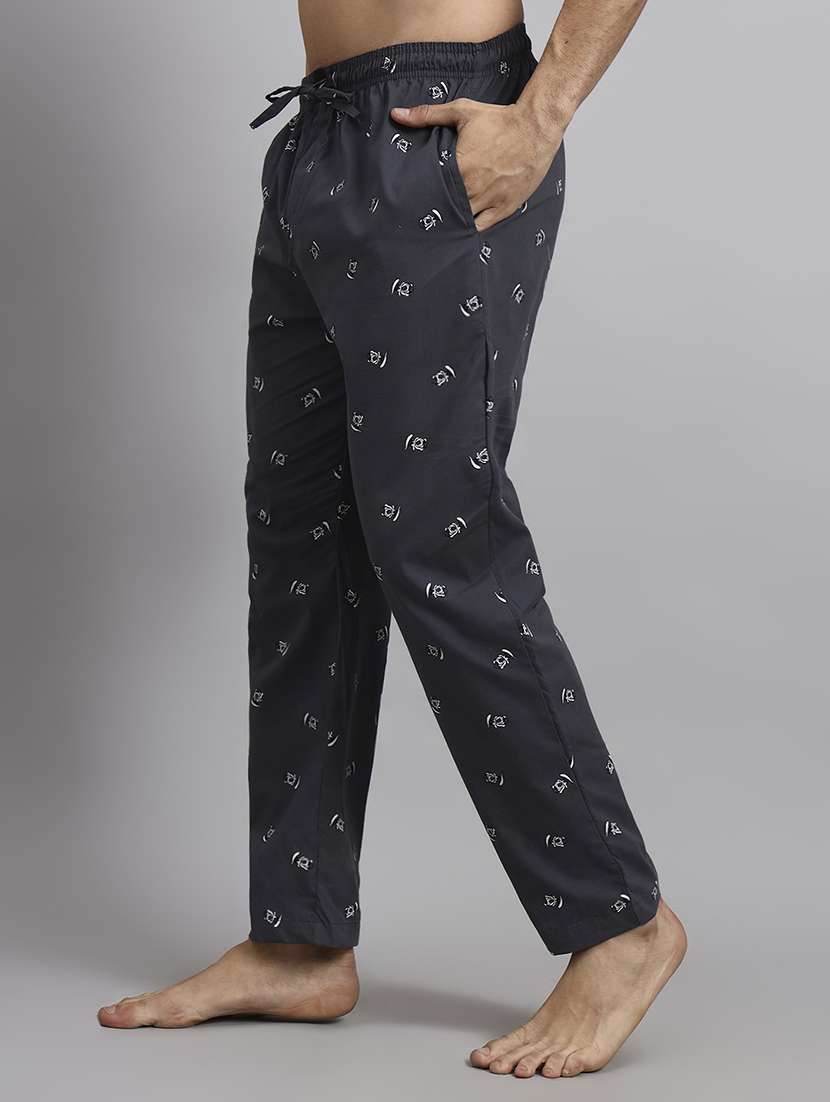 men printed mid rise loungewear pyjama - 22229825 -  Standard Image - 2