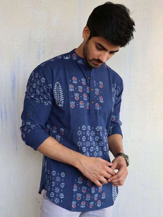 men printed long sleeve regular fit casual shirt - 22229878 -  Standard Image - 2