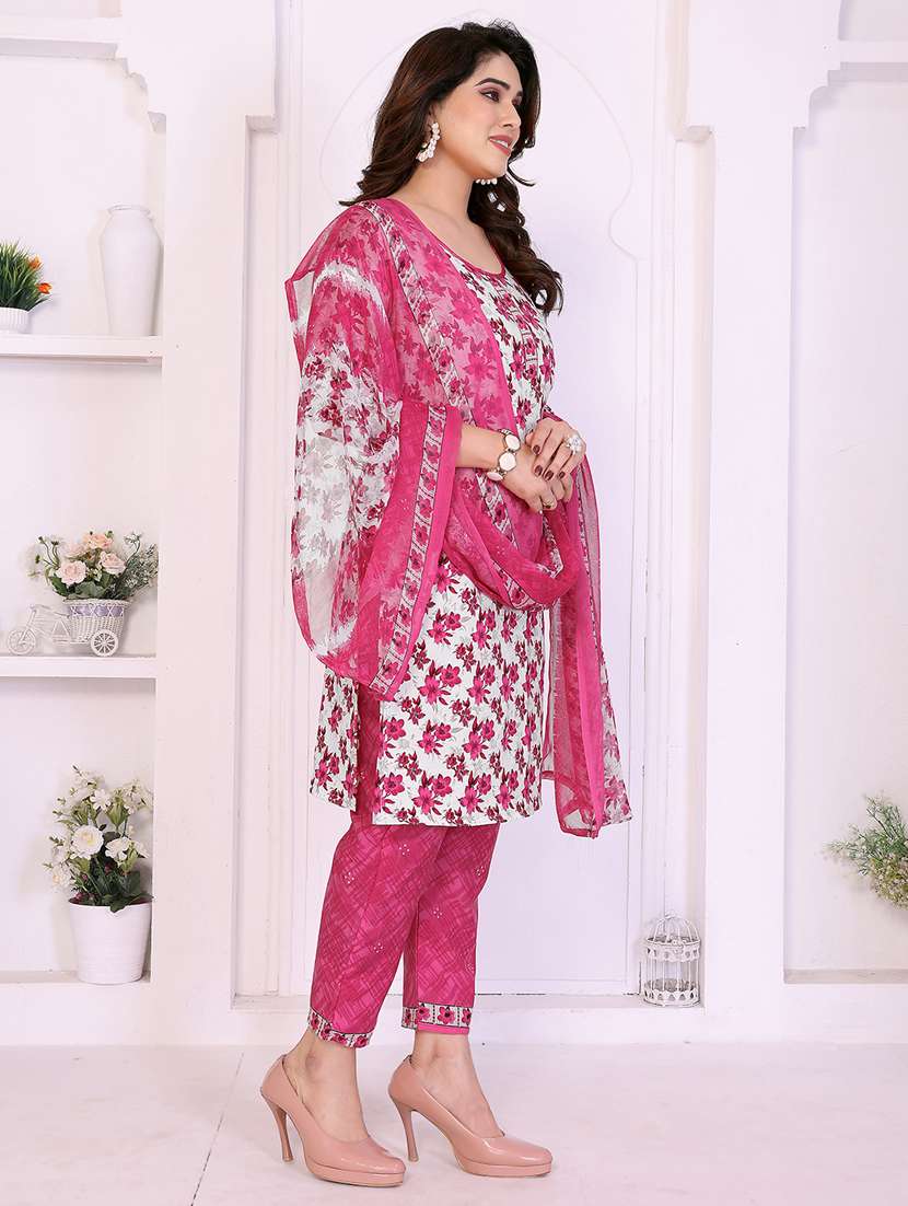 women floral printed unstitched suit set - 22229897 -  Standard Image - 2