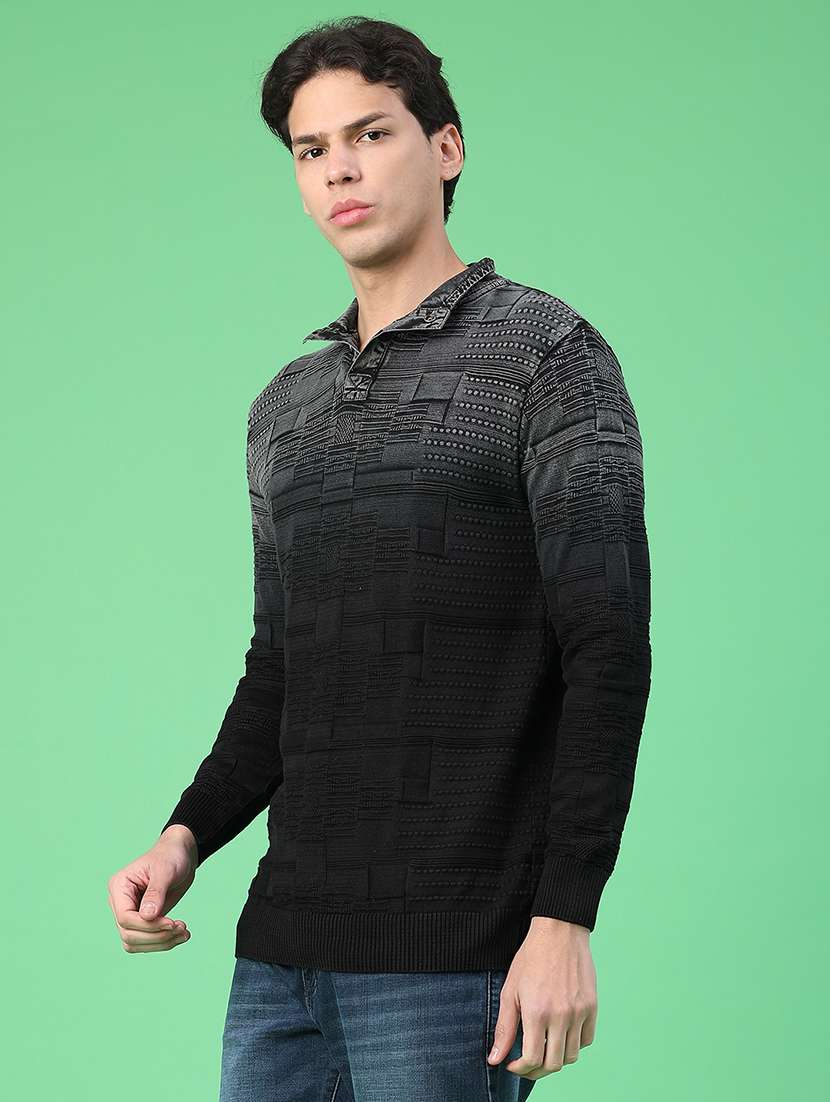 men tie & dye long sleeve regular fit pullover  - 22230005 -  Standard Image - 2