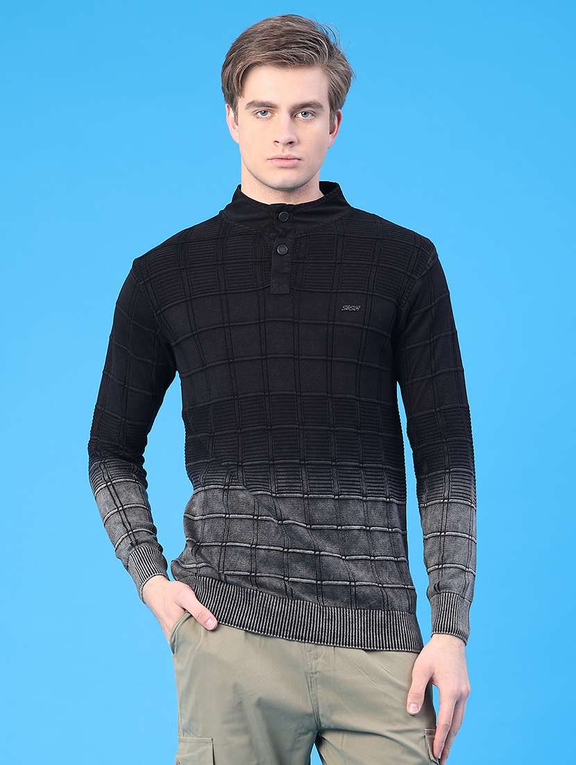 men tie & dye long sleeve regular fit pullover  - 22230019 -  Standard Image - 2