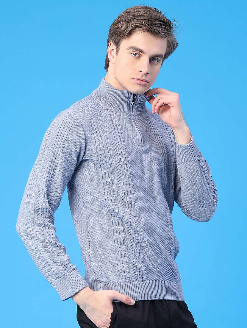 men self design long sleeve regular fit pullover  - 22230022 -  Standard Image - 2