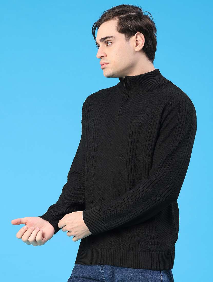 men self design long sleeve regular fit pullover  - 22230023 -  Standard Image - 2