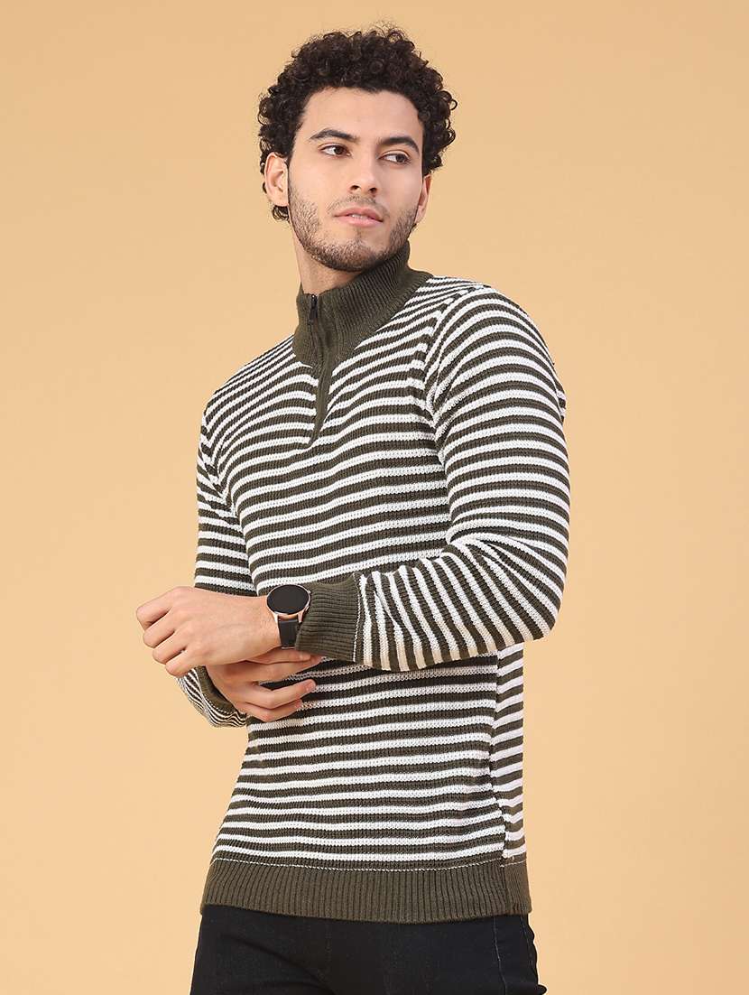 men striped long sleeve regular fit pullover  - 22230032 -  Standard Image - 2