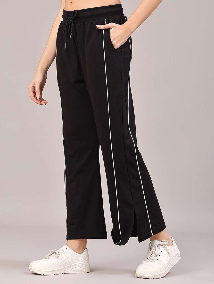 women solid mid rise track pant - 22230191 -  Standard Image - 2