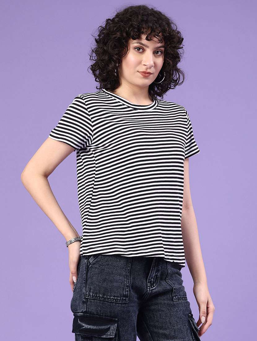 women striped short sleeve t-shirt - 22230285 -  Standard Image - 2