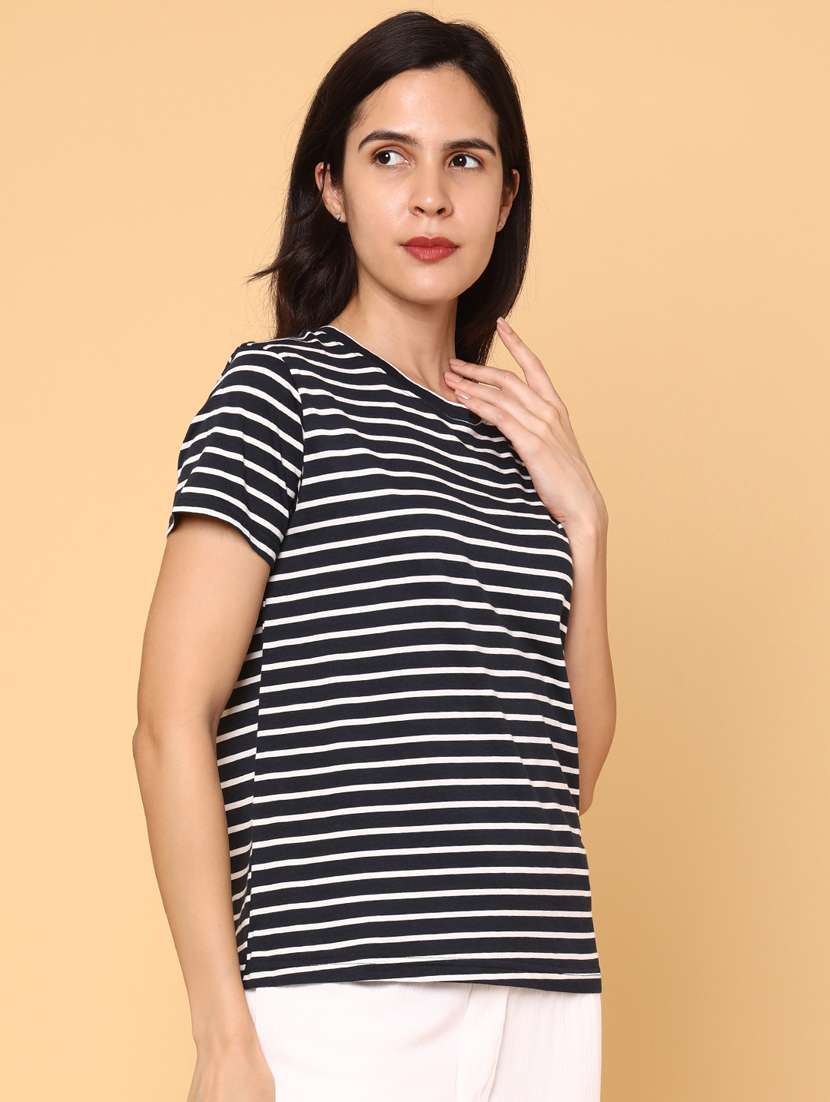 women striped short sleeve t-shirt - 22230289 -  Standard Image - 2