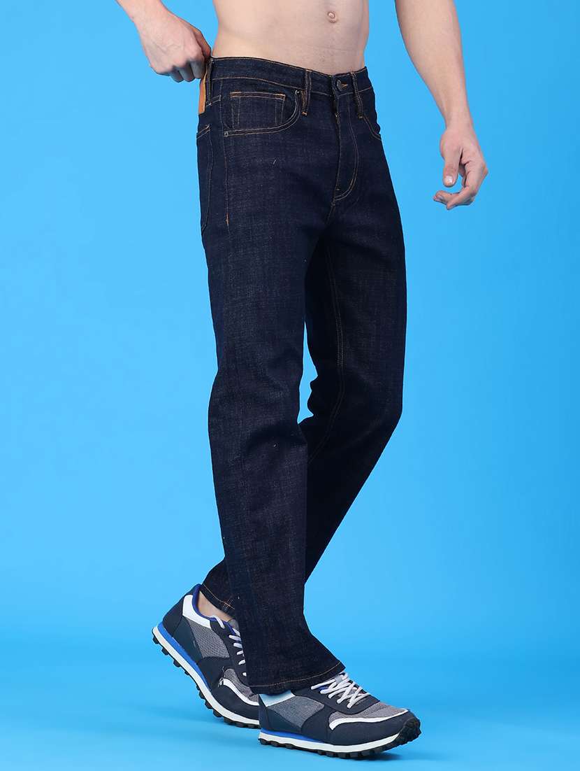 men plain mid rise full length jeans - 22230478 -  Standard Image - 2