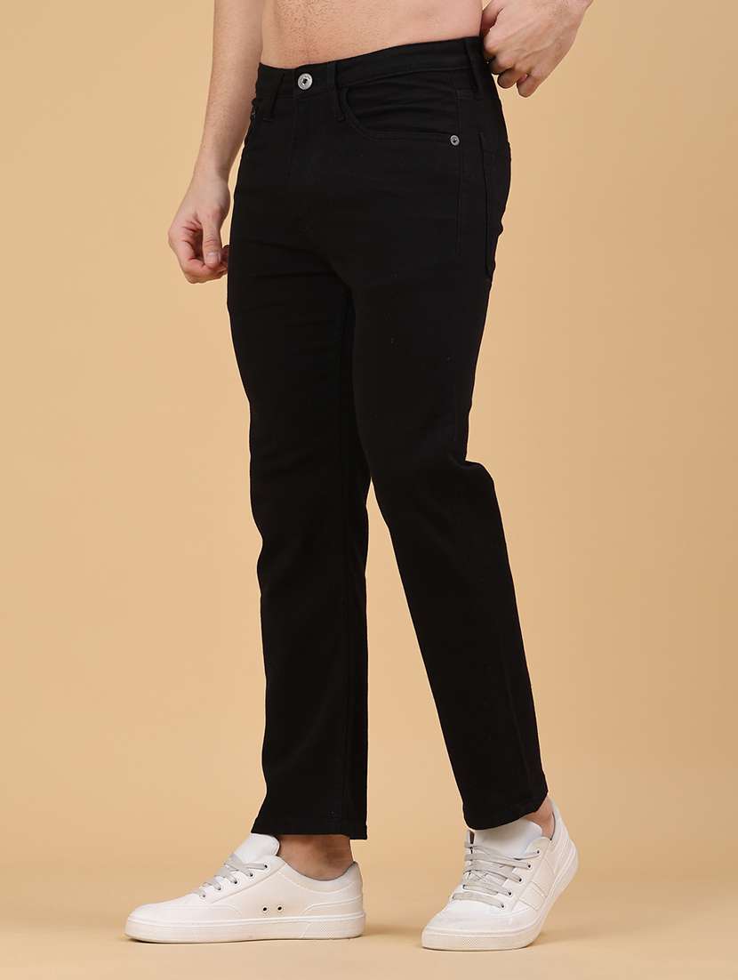 men plain mid rise full length jeans - 22230489 -  Standard Image - 2