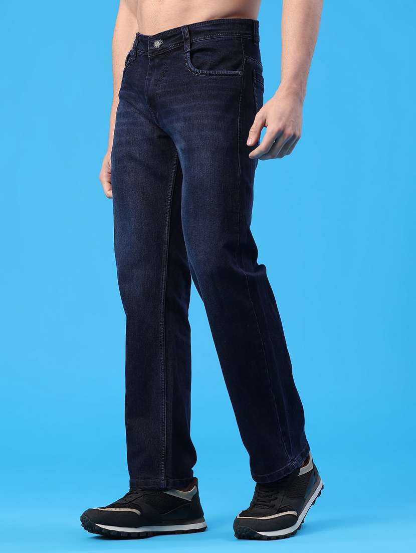 men washed mid rise full length straight fit jeans - 22230494 -  Standard Image - 2
