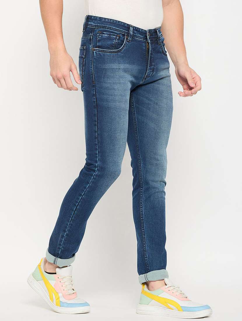 men washed mid rise slim fit jeans - 22230644 -  Standard Image - 2