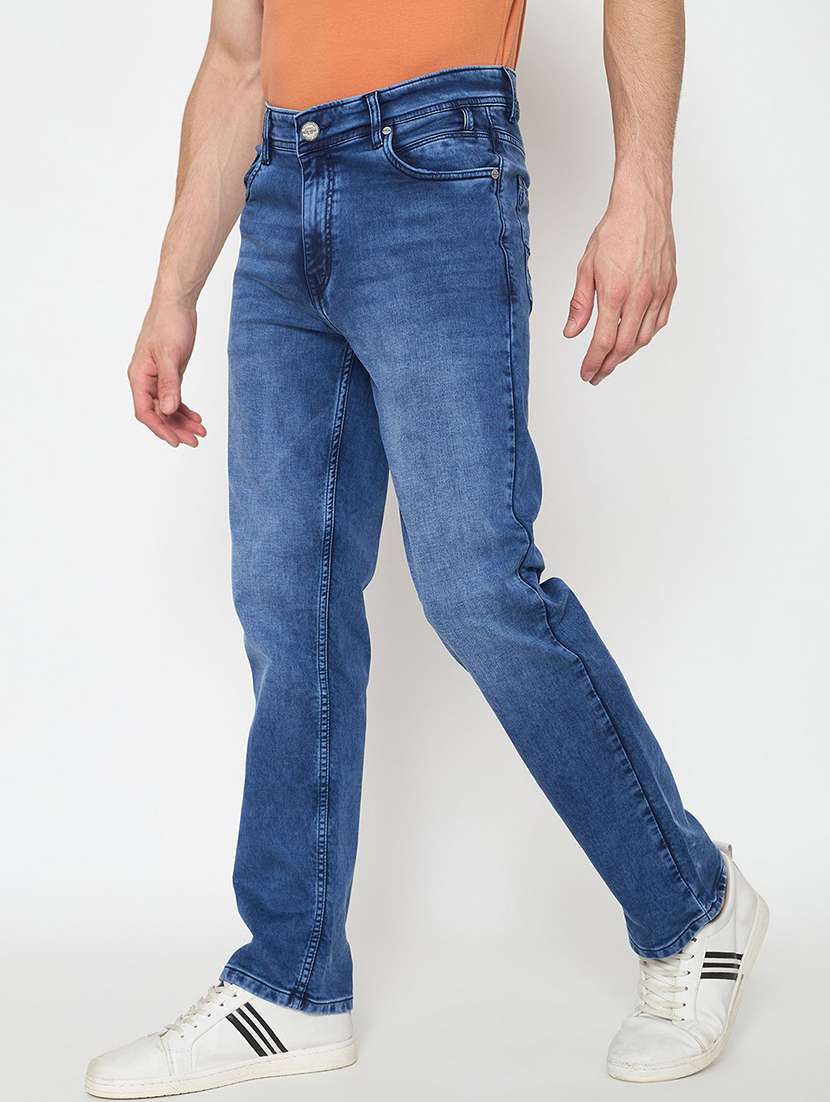men washed mid rise straight fit jeans - 22230650 -  Standard Image - 2