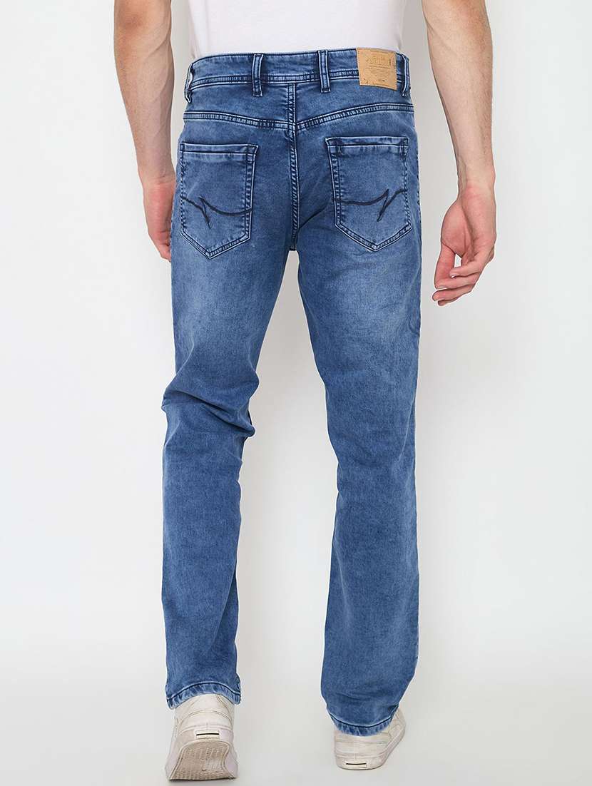 men washed mid rise straight fit jeans - 22230651 -  Standard Image - 2