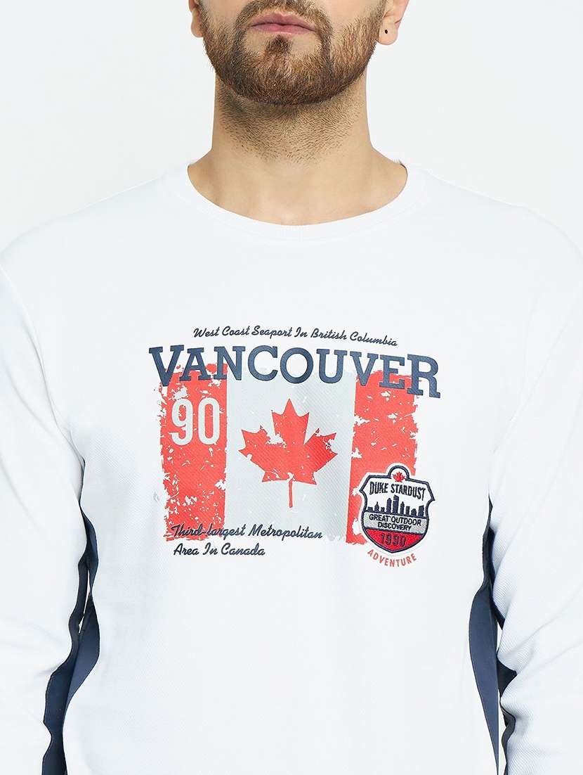 men chest print long sleeve regular fit sweatshirt - 22230664 -  Standard Image - 2