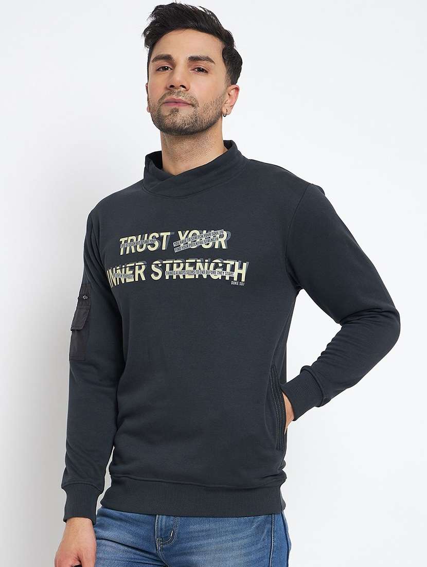 men typographic long sleeve regular fit sweatshirt - 22230685 -  Standard Image - 2