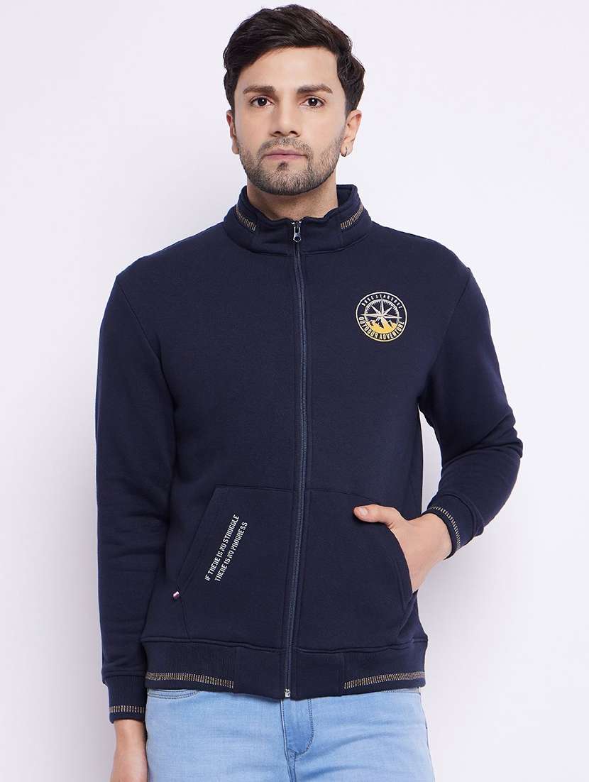 men typographic long sleeve regular fit sweatshirt