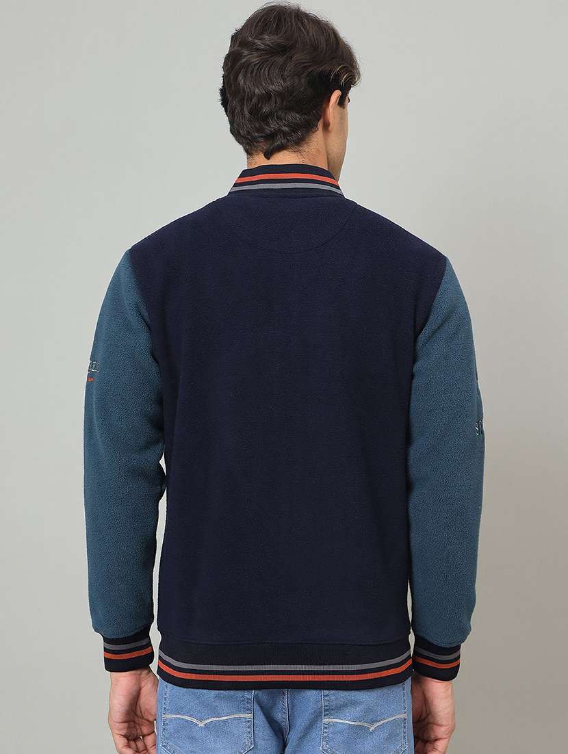 men color block henley neck varsity jacket - 22230721 -  Standard Image - 2