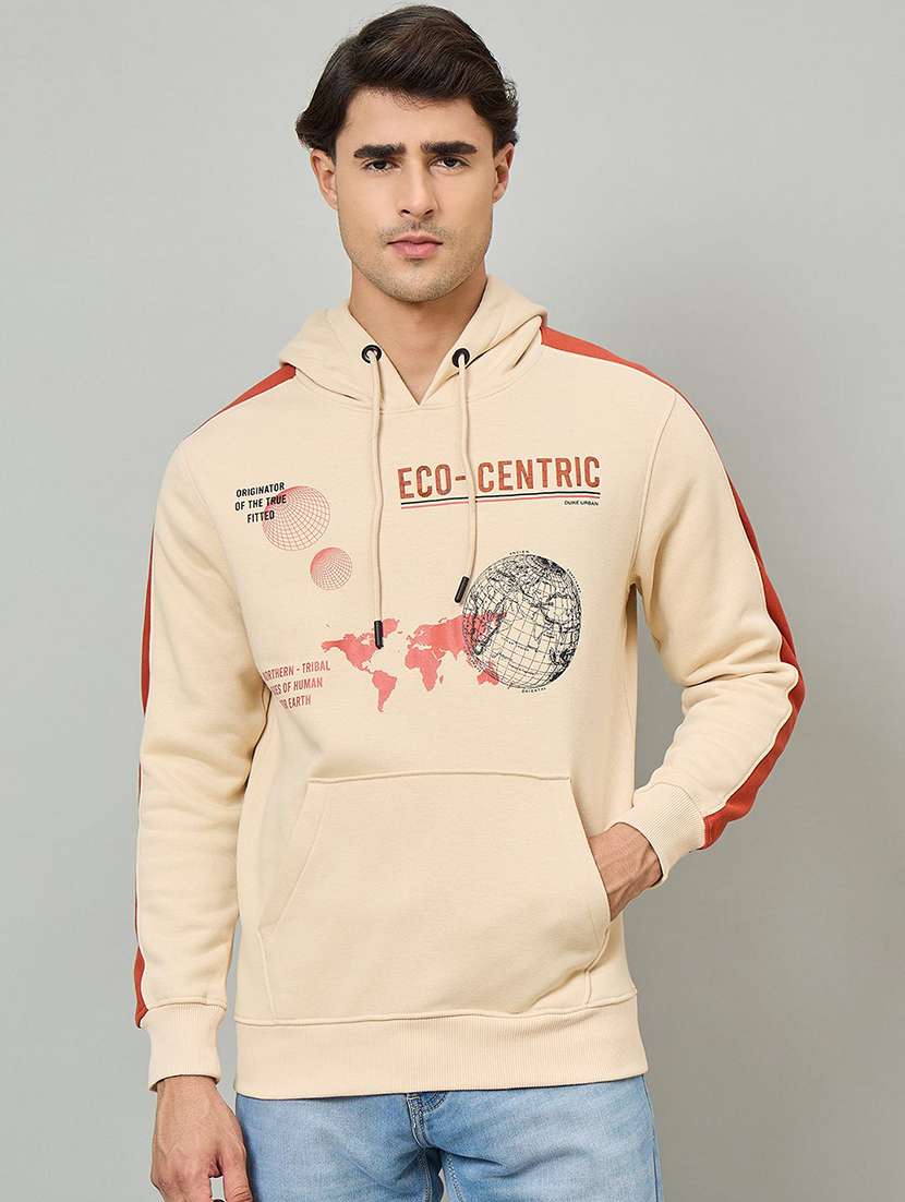 men printed long sleeve regular fit sweatshirt