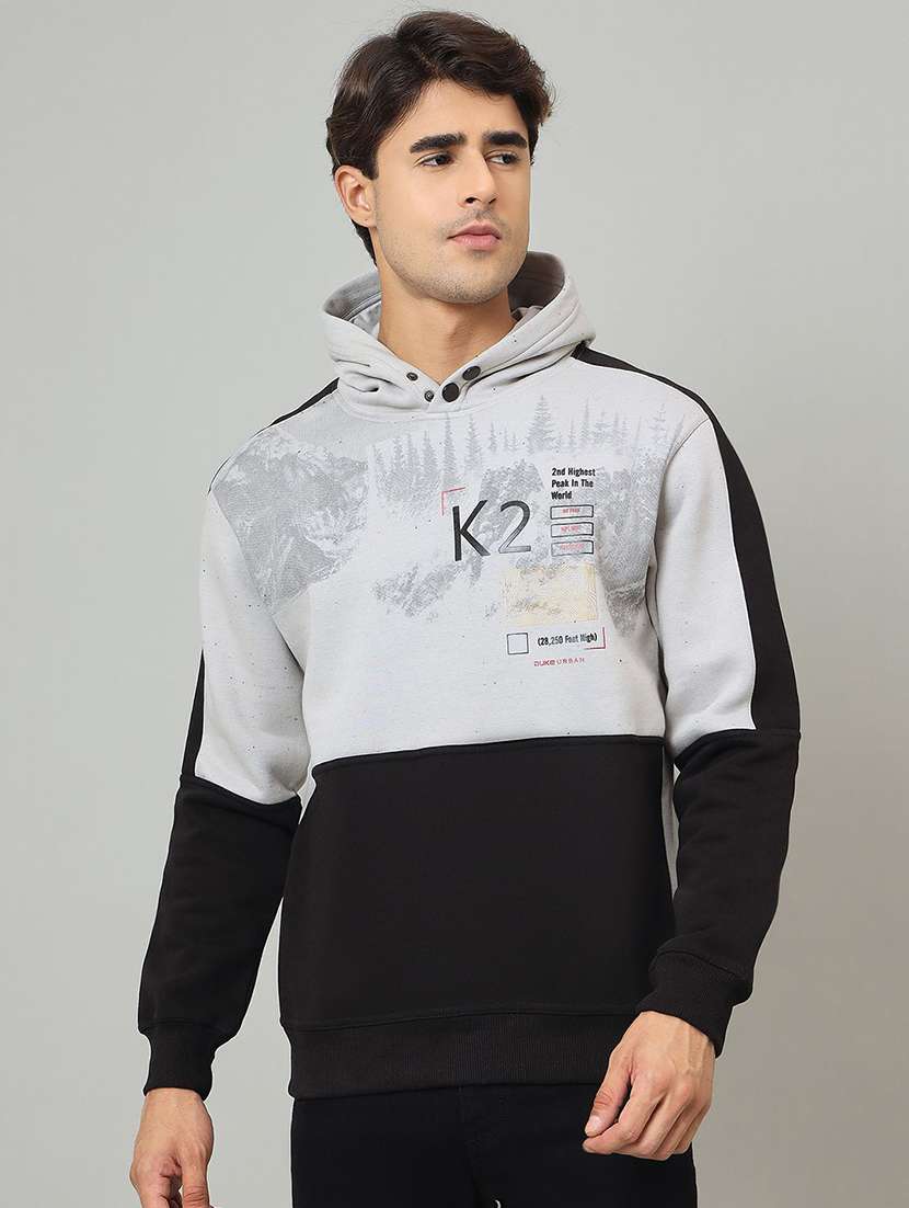 men color block long sleeve regular fit sweatshirt