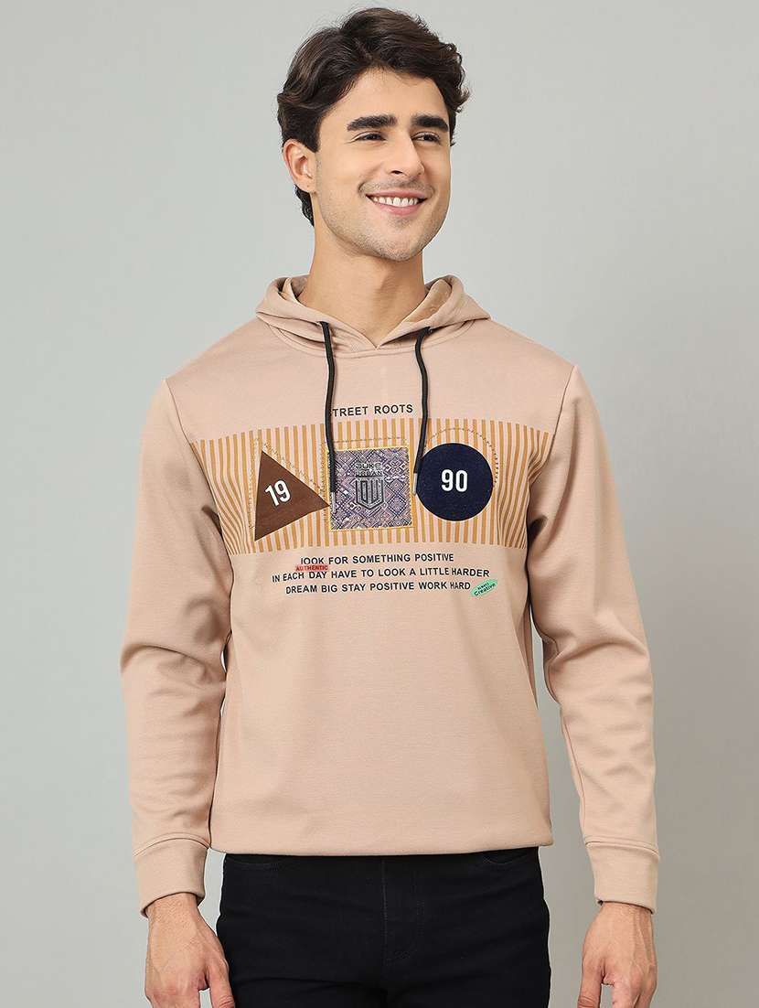 men printed long sleeve regular fit sweatshirt