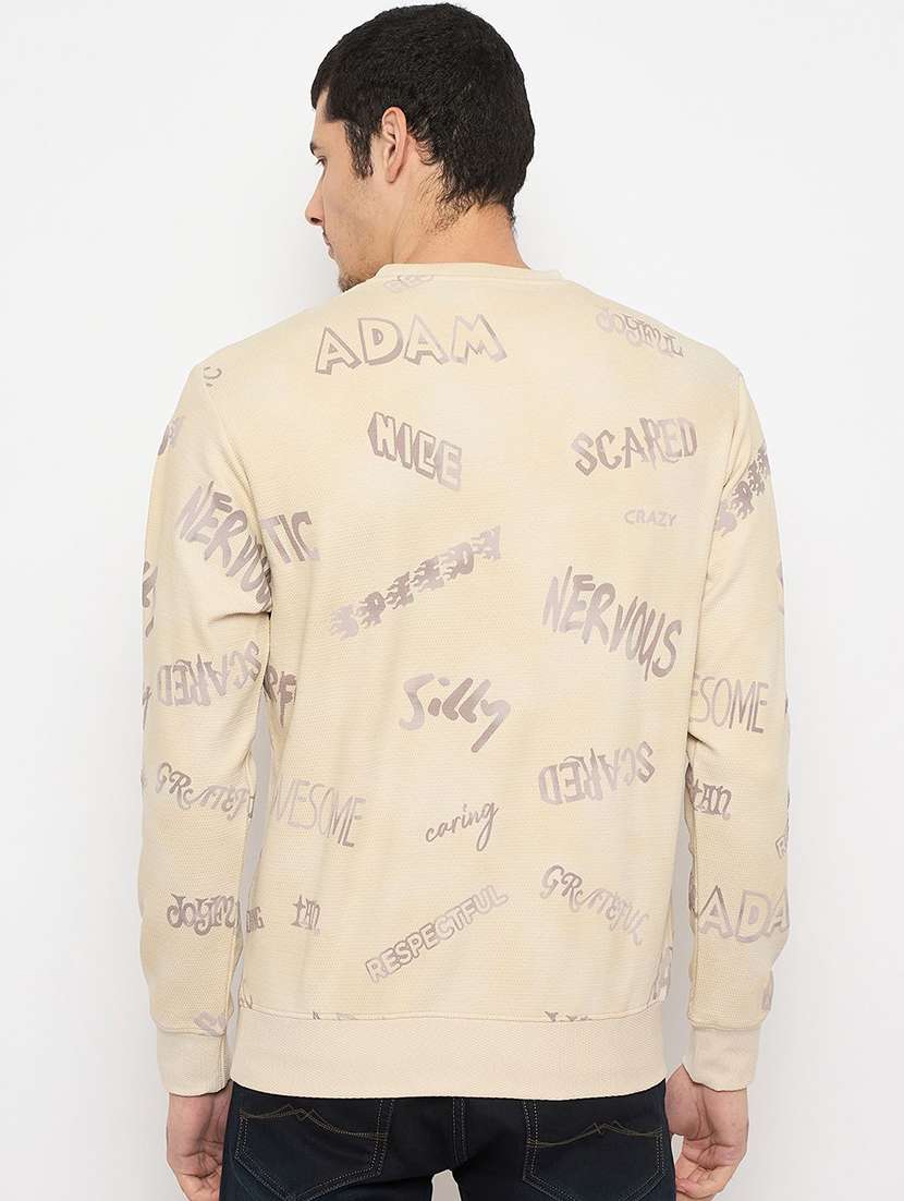 men typographic long sleeve regular fit sweatshirt - 22230768 -  Standard Image - 2