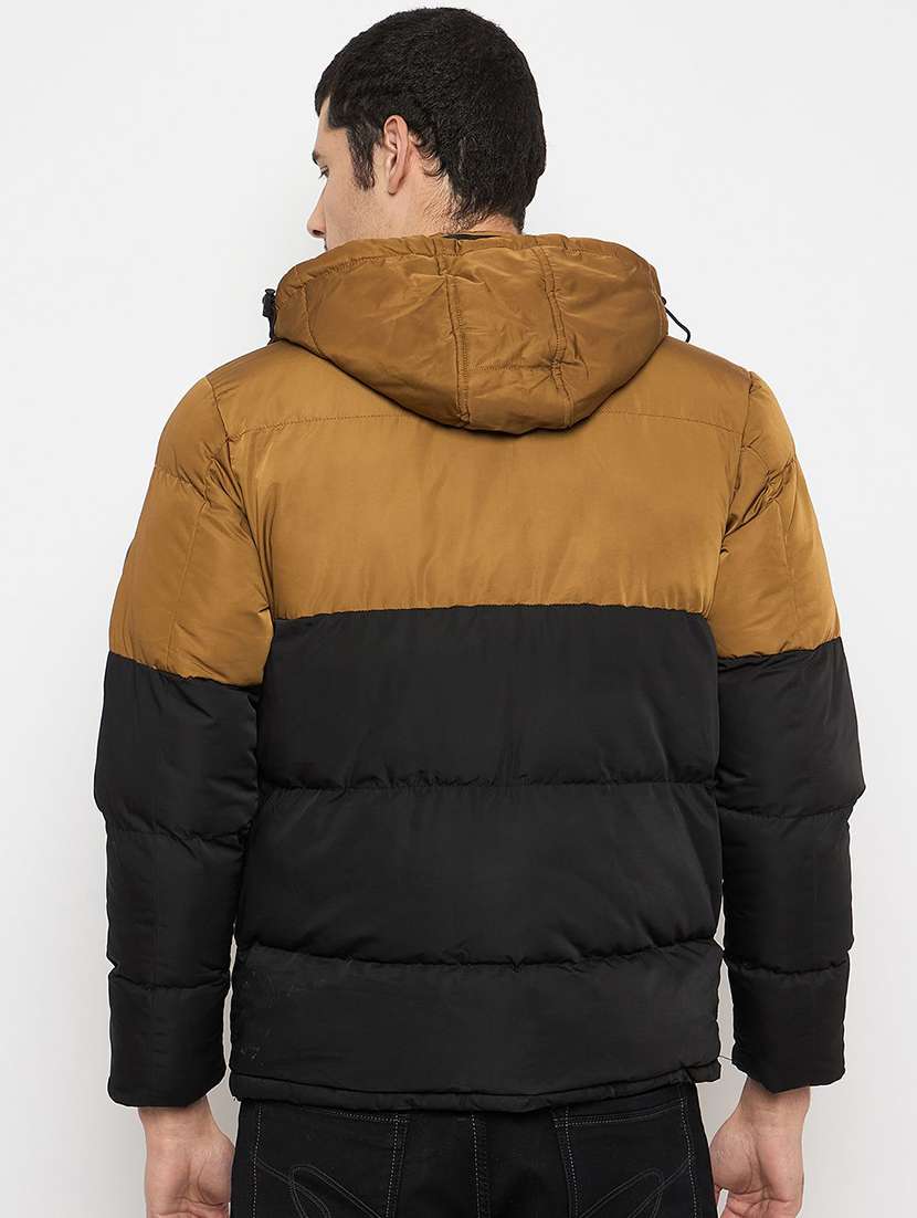 men color block long sleeve puffer jacket - 22230770 -  Standard Image - 2