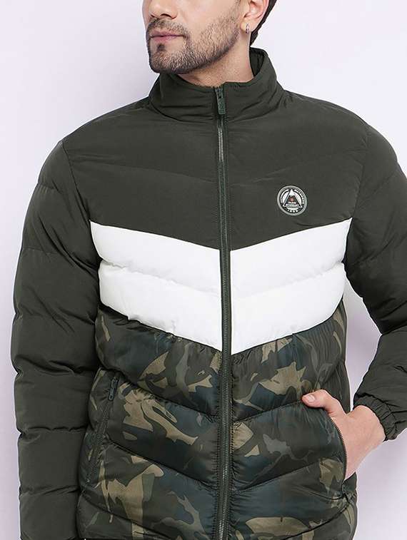 men camouflage long sleeve puffer jacket - 22230771 -  Standard Image - 2