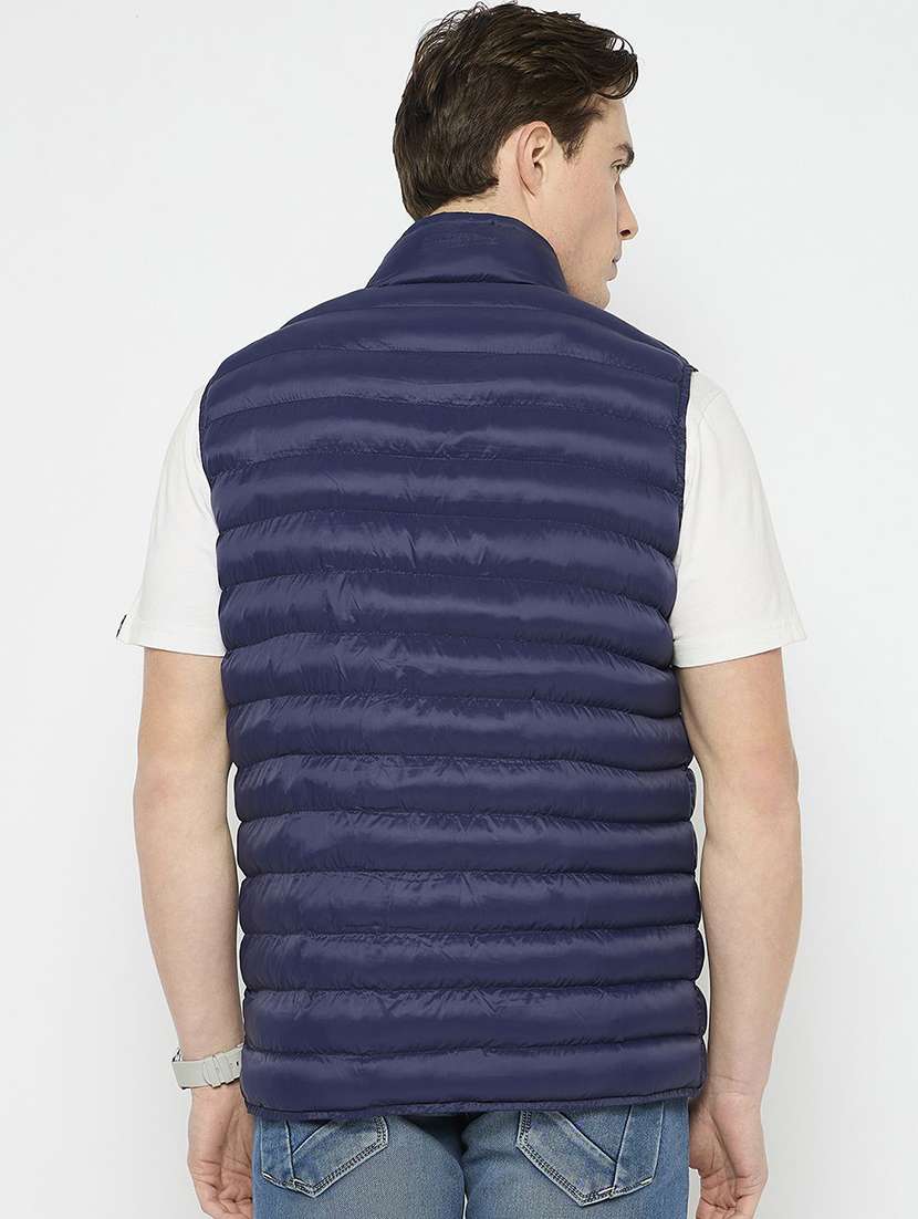 men solid sleeveless puffer jacket - 22230772 -  Standard Image - 2