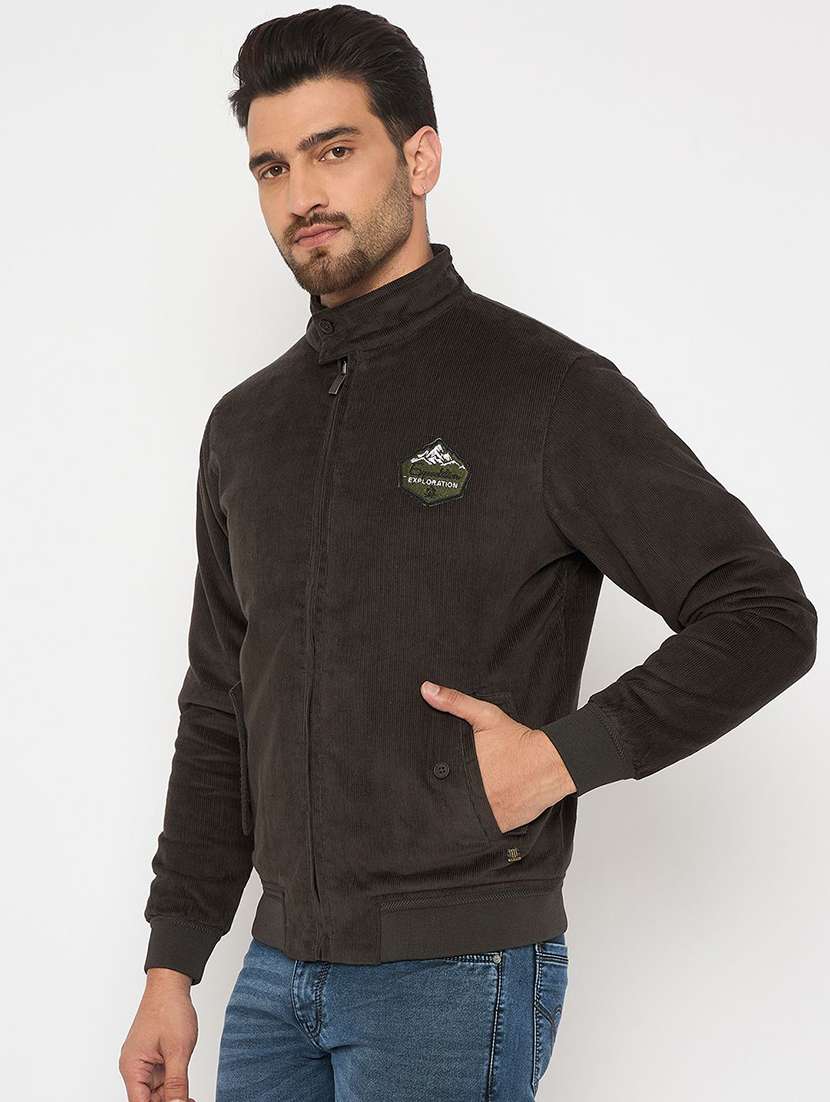 men solid long sleeve regualr fit casual jacket - 22230779 -  Standard Image - 2