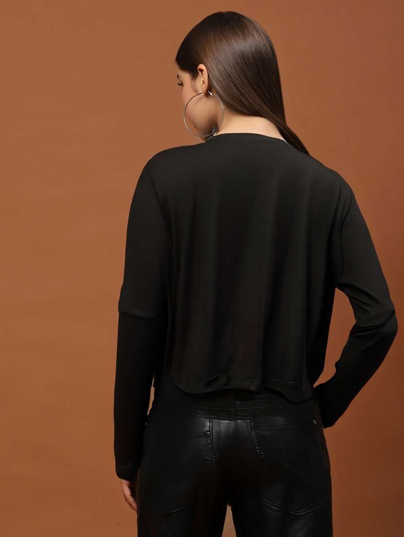 women solid batwing sleeve regular top - 22231102 -  Standard Image - 2