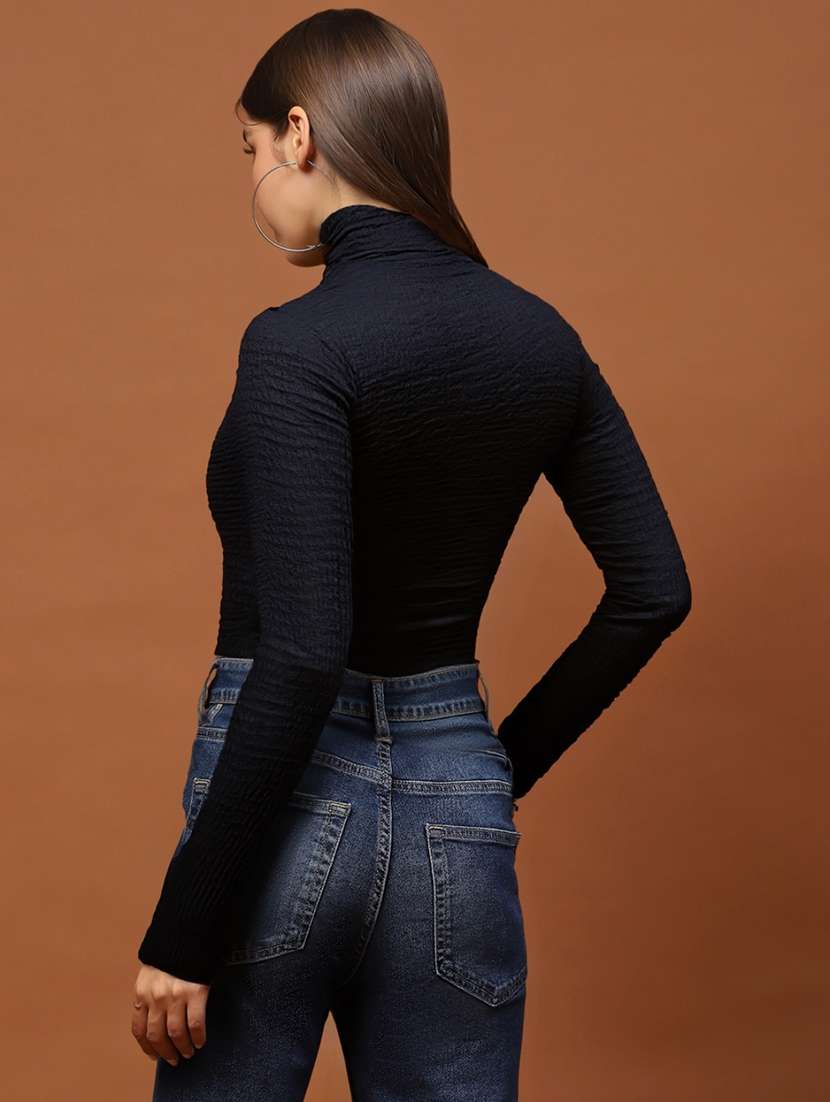 wen solid long sleeve high neck top - 22231106 -  Standard Image - 2