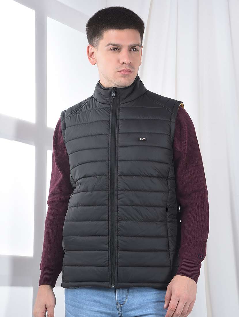 men solid sleeveless reversible puffer jacket - 22231129 -  Standard Image - 2