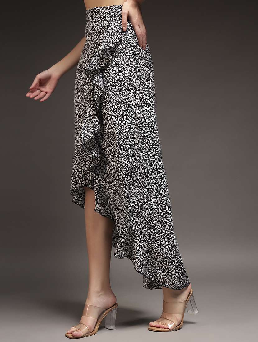 women floral print high rise wrap skirt - 22231263 -  Standard Image - 2