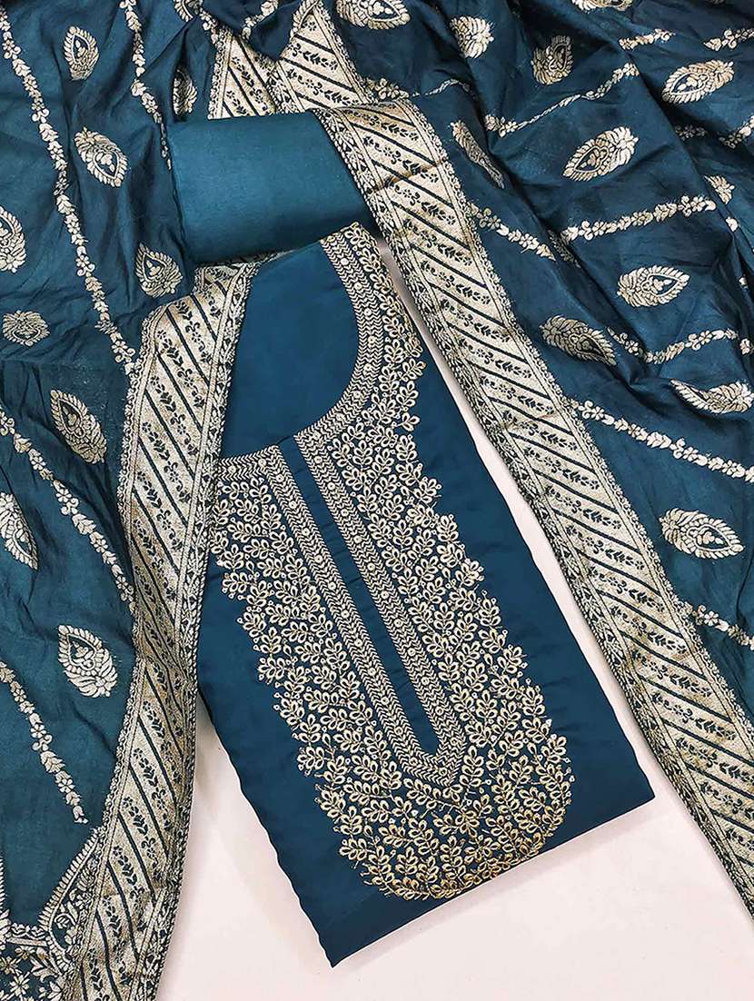 women solid with work unstitched suit set - 22231330 -  Standard Image - 2