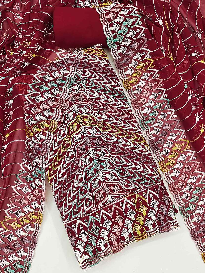 women solid with work unstitched suit set - 22231334 -  Standard Image - 2