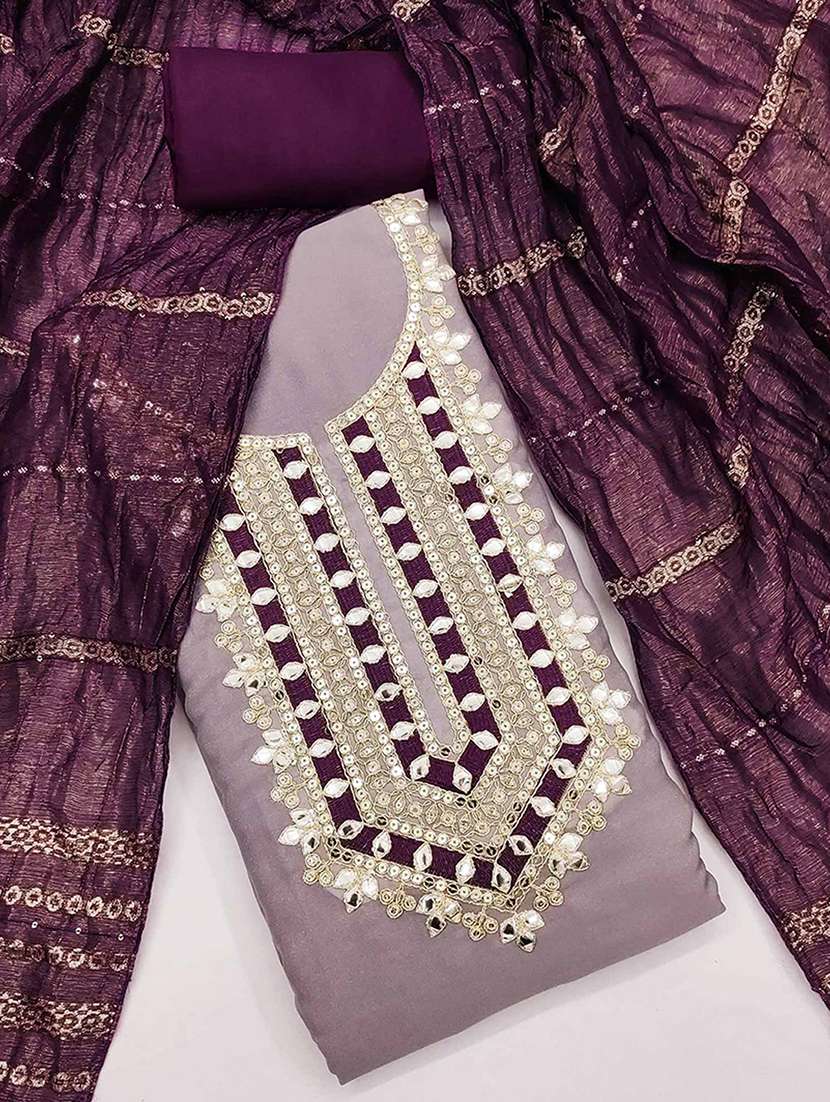 women solid with work unstitched suit set - 22231346 -  Standard Image - 2