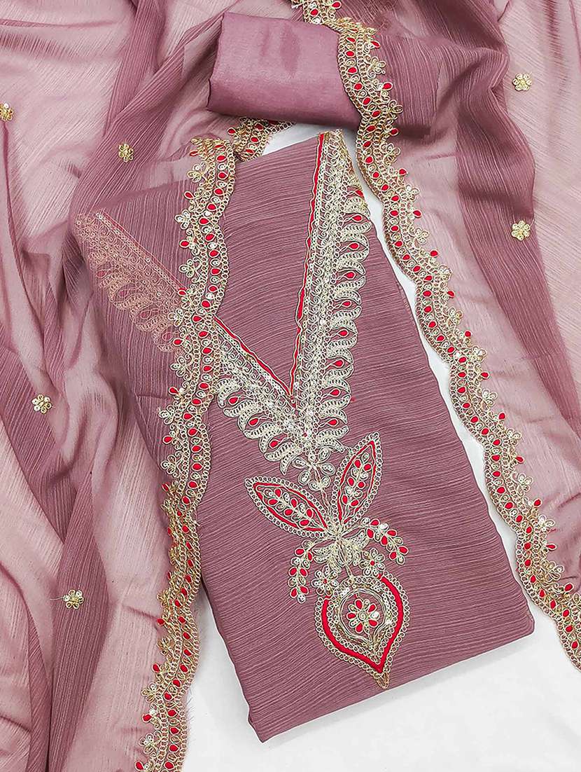 women solid with work unstitched suit set - 22231359 -  Standard Image - 2