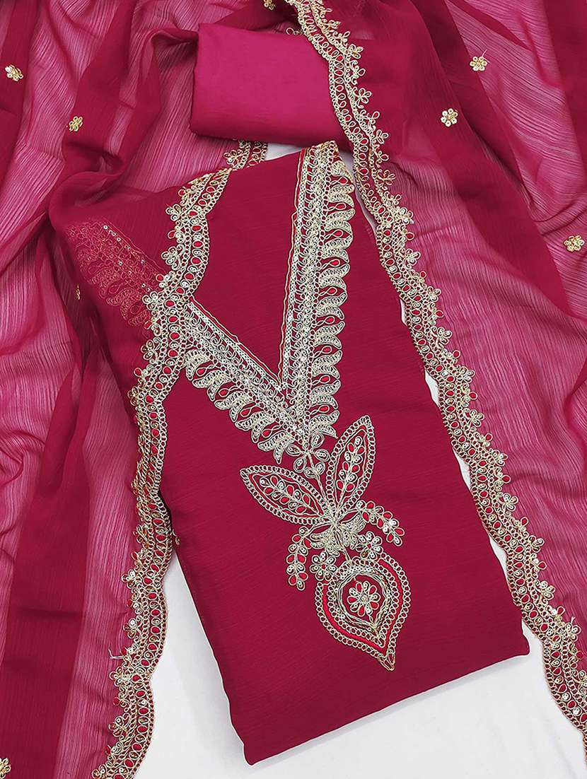 women solid with work unstitched suit set - 22231360 -  Standard Image - 2