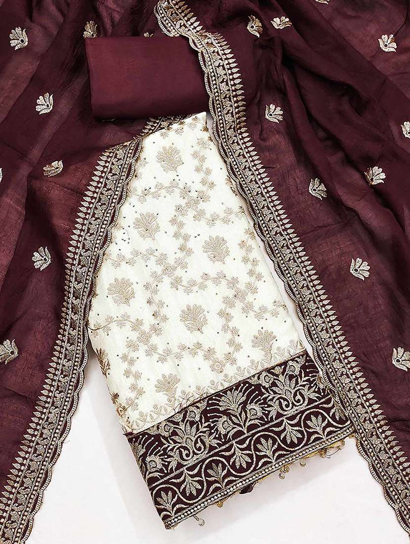 women solid with work unstitched suit set - 22231363 -  Standard Image - 2