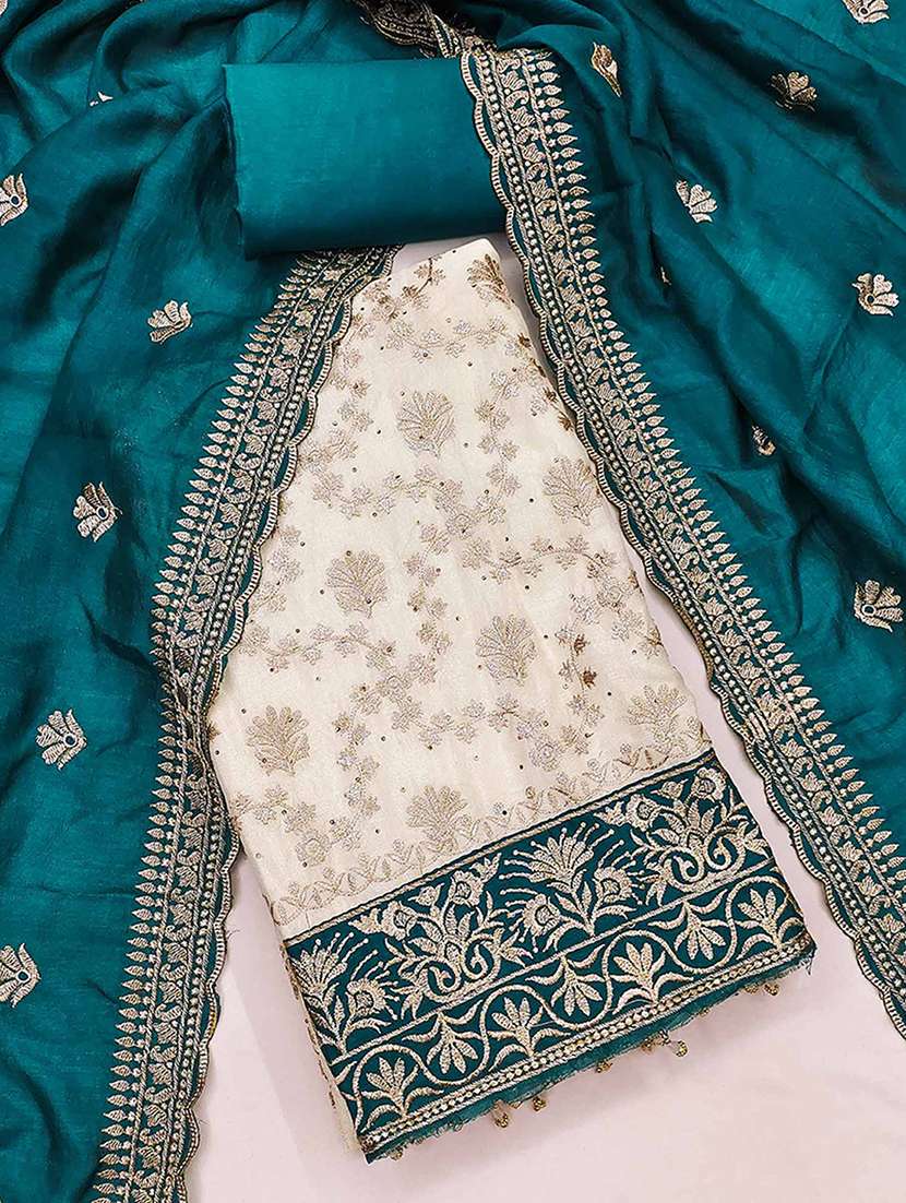 women solid with work unstitched suit set - 22231364 -  Standard Image - 2