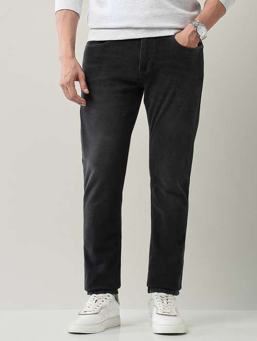 men washed high rise full length jeans - 22231383 -  Standard Image - 0