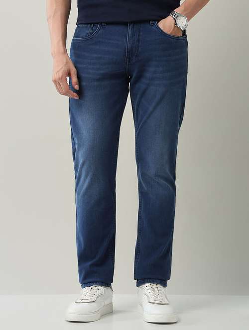 men washed high rise full length jeans - 22231384 -  Standard Image - 0