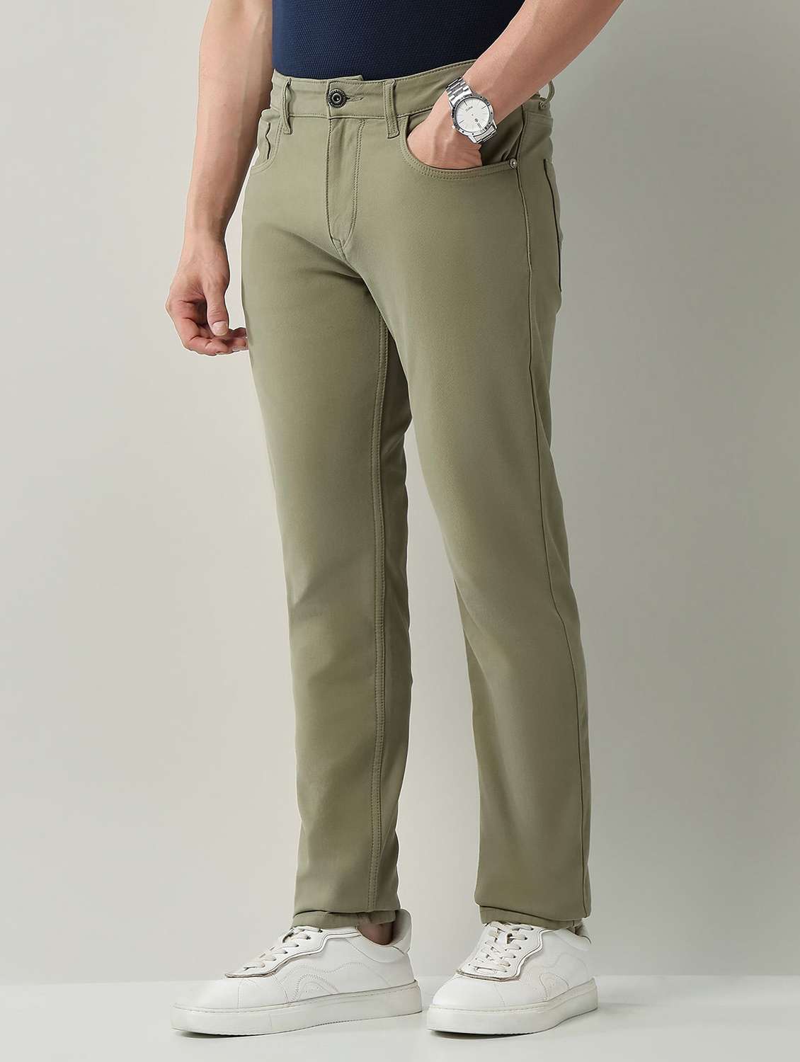 men plain high rise full length jeans - 22231386 -  Standard Image - 2