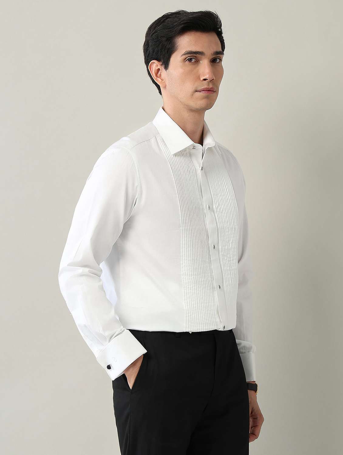 men solid long sleeve regular fit formal shirt - 22231398 -  Standard Image - 2