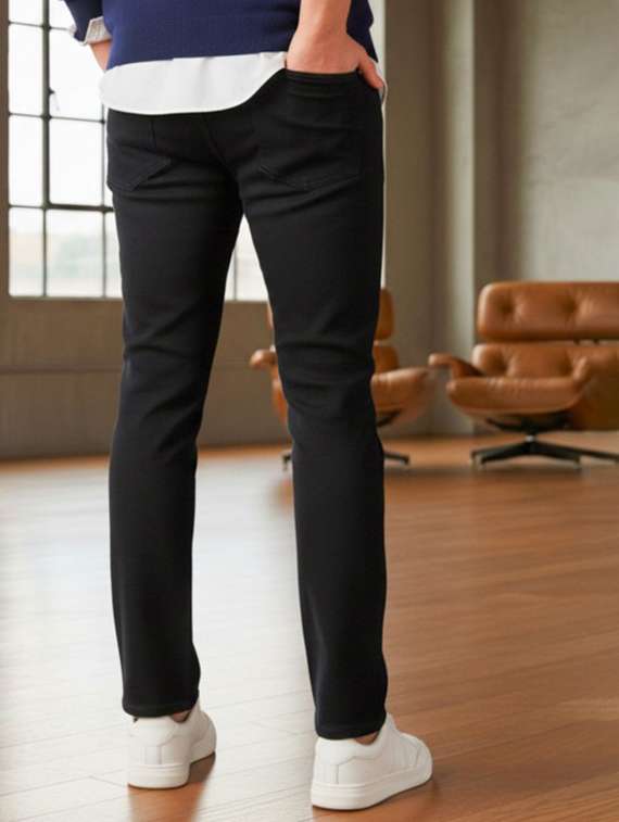 men plain mid rise slim fit jeans - 22231468 -  Standard Image - 2