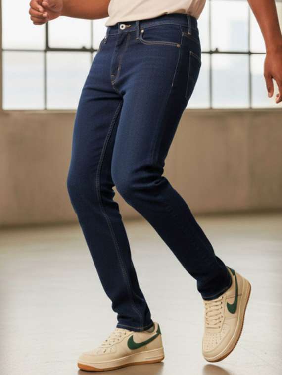 men plain mid rise slim fit jeans - 22231469 -  Standard Image - 2