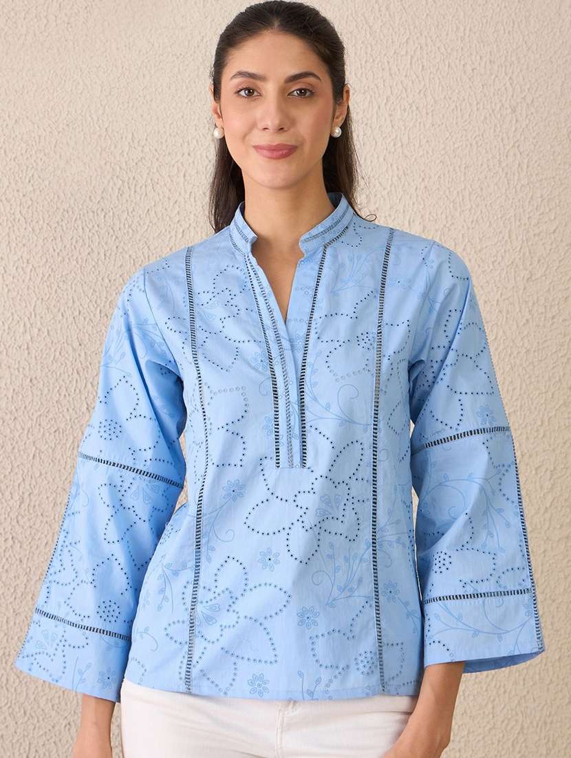 women self designed bell sleeve top