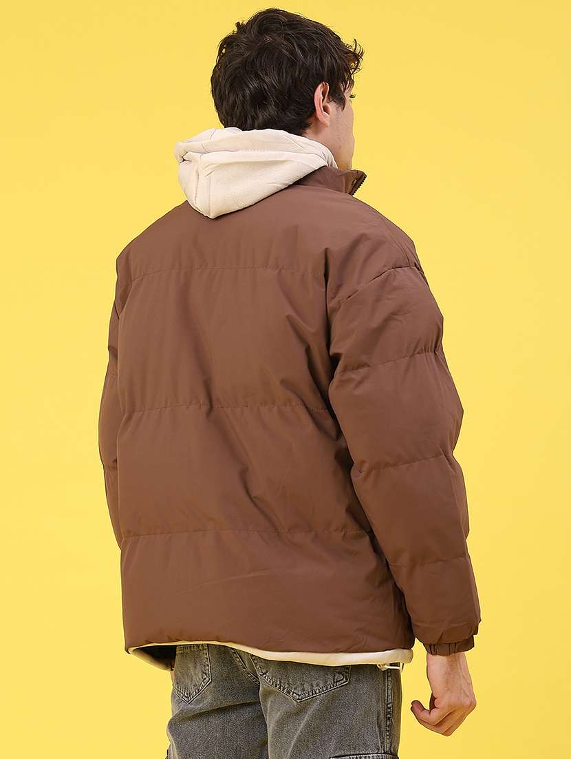 men solid long sleeve puffer jacket - 22231497 -  Standard Image - 2